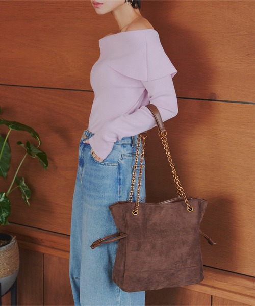 KOBE LETTUCE（コウベレタス）の「キルトデザインチェーンショルダーバッグ（ショルダーバッグ・レディース・ブラウン/ブラック/ブラウン系その他・F）」の5枚目の写真