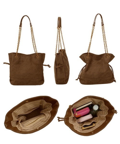 KOBE LETTUCE（コウベレタス）の「キルトデザインチェーンショルダーバッグ（ショルダーバッグ・レディース・ブラウン/ブラック/ブラウン系その他・F）」の9枚目の写真