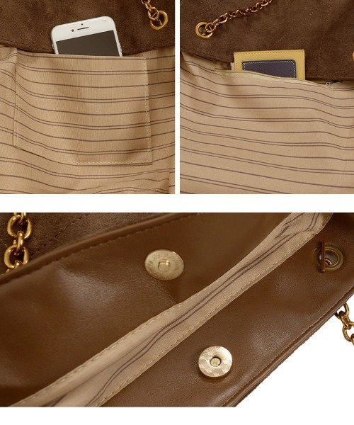 KOBE LETTUCE（コウベレタス）の「キルトデザインチェーンショルダーバッグ（ショルダーバッグ・レディース・ブラウン/ブラック/ブラウン系その他・F）」の10枚目の写真