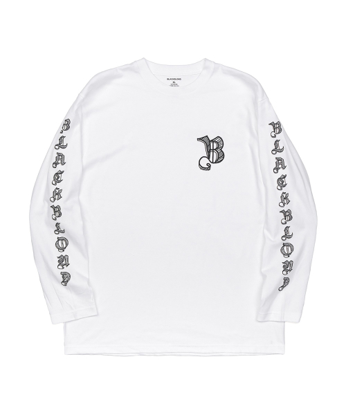 BLACK BLOND(ブラック ブロンド)の「ビビディスケッチロゴ長袖Tシャツ(ホワイト)(Tシャツ/カットソー・レディース・その他・SMALL/MEDIUM/LARGE/X-LARGE/XX-LARGE/XXX-LARGE)」の1枚目の写真