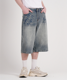 LXT（エルエックスティー）の「クリーズウォッシュドバミューダデニムパンツ [ブルーインディゴ]（その他パンツ）」