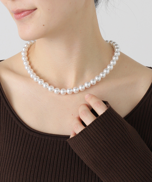 La TOTALITE（ラトータリテ）の「La Totalite ショートパールネックレス（ネックレス・レディース・ホワイト・FREE）」の6枚目の写真