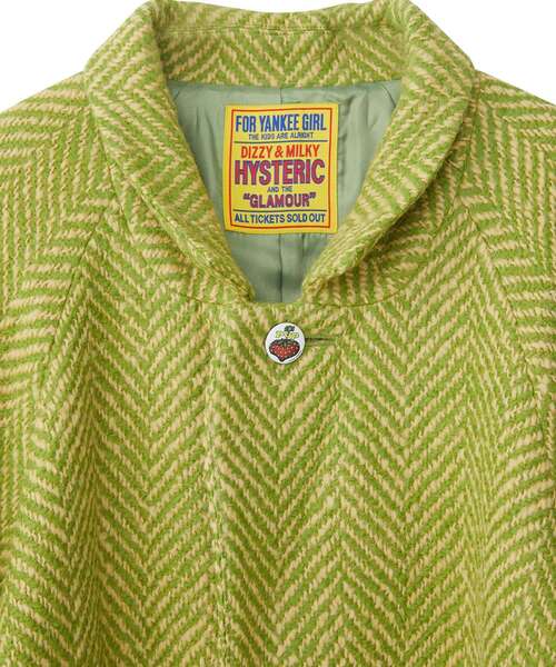 HYSTERIC GLAMOUR（ヒステリックグラマー）の「ヘリンボンウールコート（チェスターコート・レディース・ブラック/グリーン/ブラウン・FREE）」の15枚目の写真