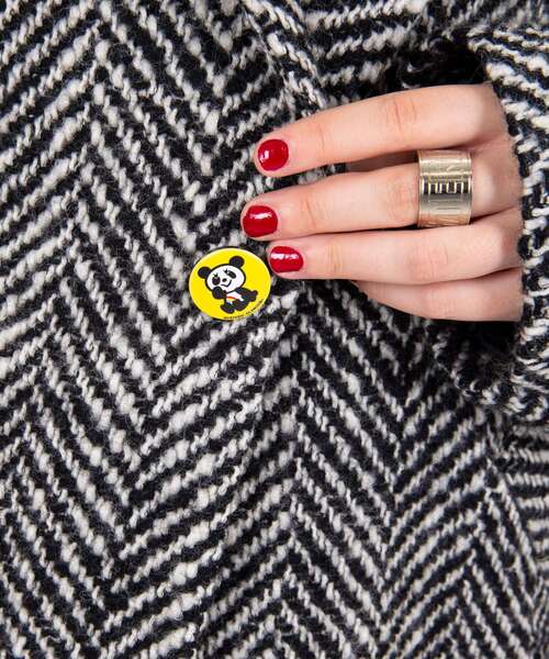 HYSTERIC GLAMOUR（ヒステリックグラマー）の「ヘリンボンウールコート（チェスターコート・レディース・ブラック/グリーン/ブラウン・FREE）」の12枚目の写真