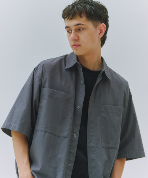 NewAnce(ニュアンス)の「【NewAnce】Typewriter Half Sleeve Shirts(シャツ/ブラウス・メンズ・ブラウン/チャコールグレー/ホワイト/サックスブルー・M/L)」の1枚目の写真