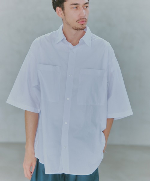 NewAnce(ニュアンス)の「【NewAnce】Typewriter Half Sleeve Shirts(シャツ/ブラウス・メンズ・ブラウン/チャコールグレー/ホワイト/サックスブルー・M/L)」の5枚目の写真
