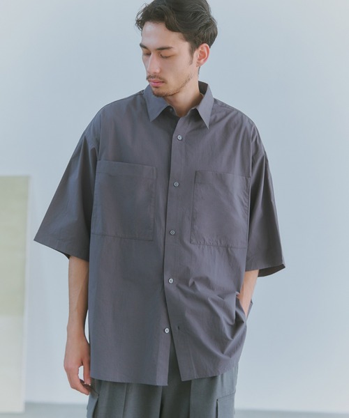 NewAnce(ニュアンス)の「【NewAnce】Typewriter Half Sleeve Shirts(シャツ/ブラウス・メンズ・ブラウン/チャコールグレー/ホワイト/サックスブルー・M/L)」の13枚目の写真
