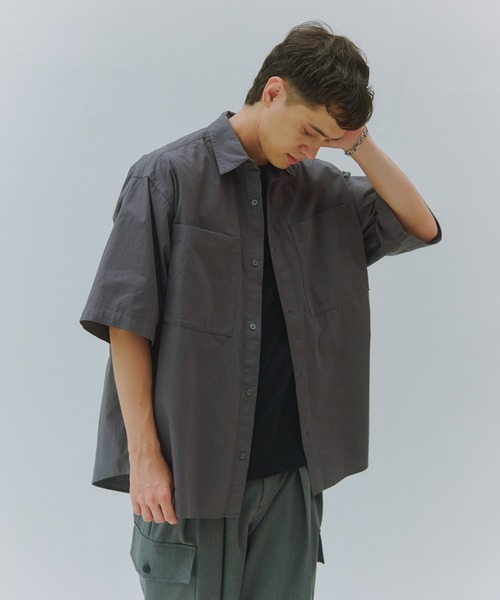 NewAnce(ニュアンス)の「【NewAnce】Typewriter Half Sleeve Shirts(シャツ/ブラウス・メンズ・ブラウン/チャコールグレー/ホワイト/サックスブルー・M/L)」の10枚目の写真