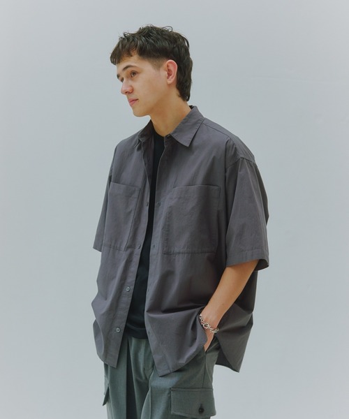 NewAnce(ニュアンス)の「【NewAnce】Typewriter Half Sleeve Shirts(シャツ/ブラウス・メンズ・ブラウン/チャコールグレー/ホワイト/サックスブルー・M/L)」の11枚目の写真