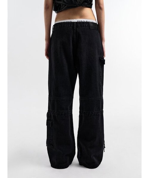 YEEL(ワイイーイーエル)の「SIDE STRING CARGO PANTS BLACK(デニムパンツ・レディース・その他・MEDIUM)」の3枚目の写真