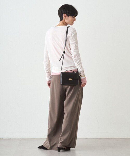 LOUNGEDRESS(ラウンジドレス)の「シアーロンT(Tシャツ/カットソー・レディース・ピンク/チャコールグレー/オフホワイト/イエロー・FREE)」の6枚目の写真