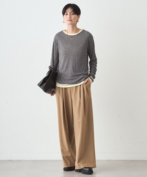 LOUNGEDRESS(ラウンジドレス)の「シアーロンT(Tシャツ/カットソー・レディース・ピンク/チャコールグレー/オフホワイト/イエロー・FREE)」の16枚目の写真