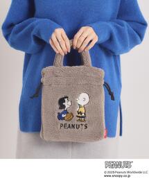 <PEANUTS>ボア刺繍ショルダー