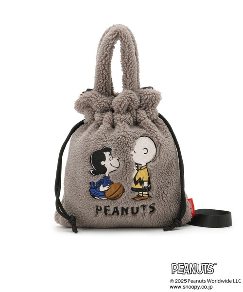 ITS'DEMO(イッツデモ)の「<PEANUTS>ボア刺繍ショルダー(ショルダーバッグ・レディース・ブラック/アイボリー/グレー・00)」の12枚目の写真