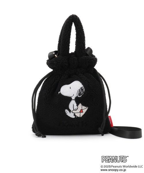 ITS'DEMO(イッツデモ)の「<PEANUTS>ボア刺繍ショルダー(ショルダーバッグ・レディース・ブラック/アイボリー/グレー・00)」の13枚目の写真