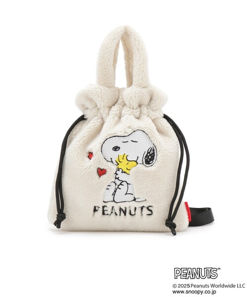 ITS'DEMO(イッツデモ)の「<PEANUTS>ボア刺繍ショルダー(ショルダーバッグ・レディース・ブラック/アイボリー/グレー・00)」の14枚目の写真