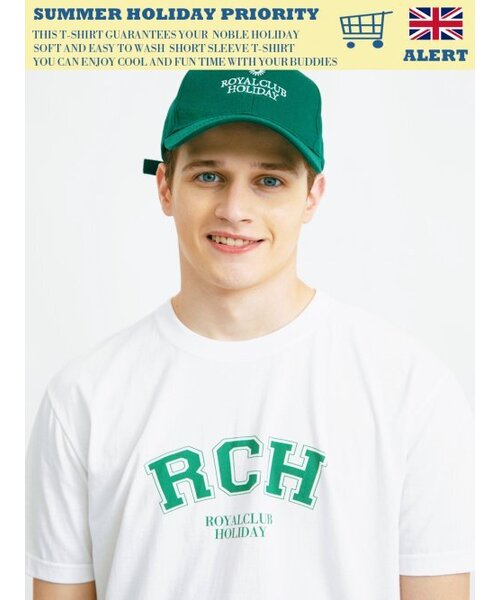 ROYAL CLUB HOLIDAY(ロイヤルクラブホリデー)の「RCH ビッグロゴ 半袖Tシャツ ホワイト(Tシャツ/カットソー・レディース・ホワイト・MEDIUM/LARGE/X-LARGE)」の2枚目の写真
