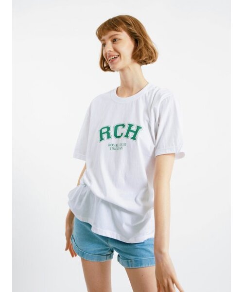 ROYAL CLUB HOLIDAY(ロイヤルクラブホリデー)の「RCH ビッグロゴ 半袖Tシャツ ホワイト(Tシャツ/カットソー・レディース・ホワイト・MEDIUM/LARGE/X-LARGE)」の5枚目の写真