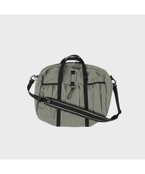 MMOGARDEN(エメモガーデン)の「mmo boston bag 075 nylon slub (3colors)(メッセンジャーバッグ・メンズ・ブラック/カーキ/グレイッシュベージュ・FREE)」の3枚目の写真