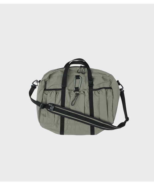 MMOGARDEN(エメモガーデン)の「mmo boston bag 075 nylon slub (3colors)(メッセンジャーバッグ・メンズ・ブラック/カーキ/グレイッシュベージュ・FREE)」の4枚目の写真