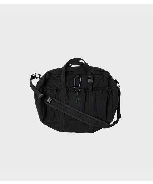 MMOGARDEN(エメモガーデン)の「mmo boston bag 075 nylon slub (3colors)(メッセンジャーバッグ・メンズ・ブラック/カーキ/グレイッシュベージュ・FREE)」の5枚目の写真