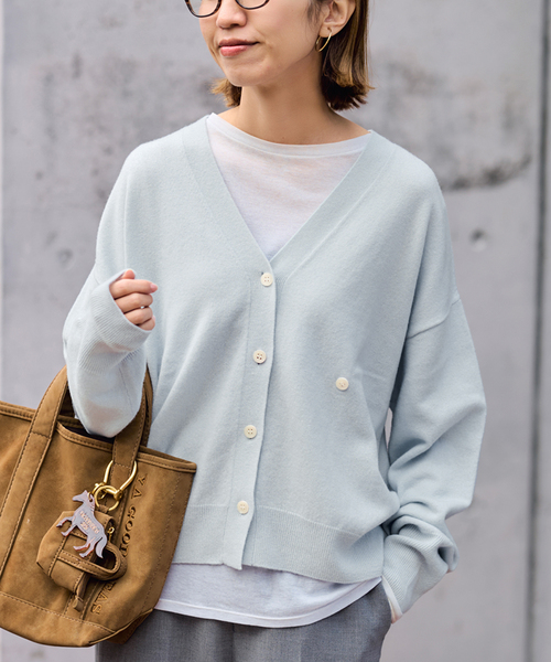 FRAMeWORK（フレームワーク）の「≪追加≫2WAYカーディガン（カーディガン/ボレロ・レディース・チャコールグレー/スカイブルー/ラベンダー/レッド・FREE）」の2枚目の写真