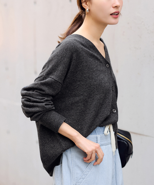 FRAMeWORK（フレームワーク）の「≪追加≫2WAYカーディガン（カーディガン/ボレロ・レディース・チャコールグレー/スカイブルー/ラベンダー/レッド・FREE）」の18枚目の写真