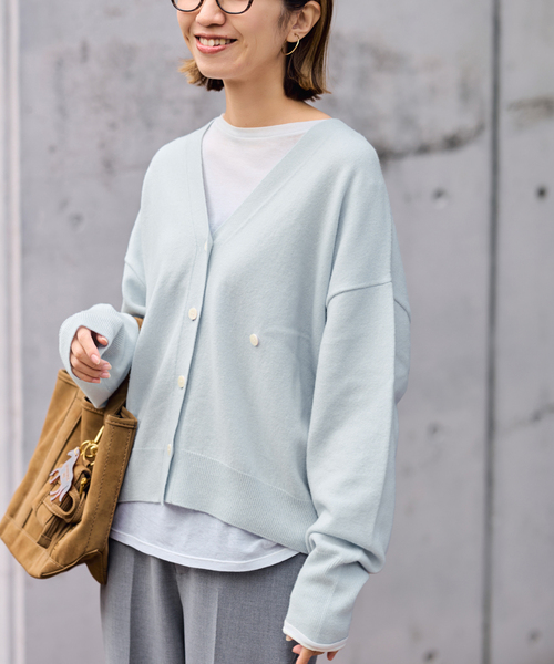 FRAMeWORK（フレームワーク）の「≪追加≫2WAYカーディガン（カーディガン/ボレロ・レディース・チャコールグレー/スカイブルー/ラベンダー/レッド・FREE）」の22枚目の写真