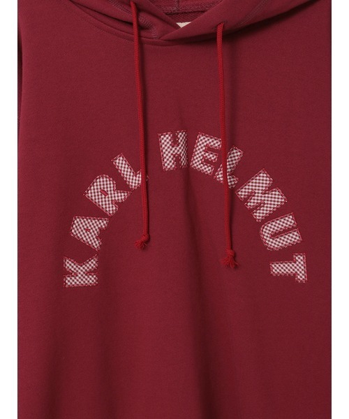 KARL HELMUT(カールヘルム)の「ロゴアップリケ使いフード付きトレーナー(パーカー・メンズ・ブラック/レッド/グリーン/チョコ・MEDIUM/LARGE)」の8枚目の写真