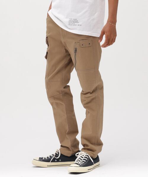 STRETCH HERRINGBONE CARGO PANTS / ストレッチ ヘリンボーン カーゴ