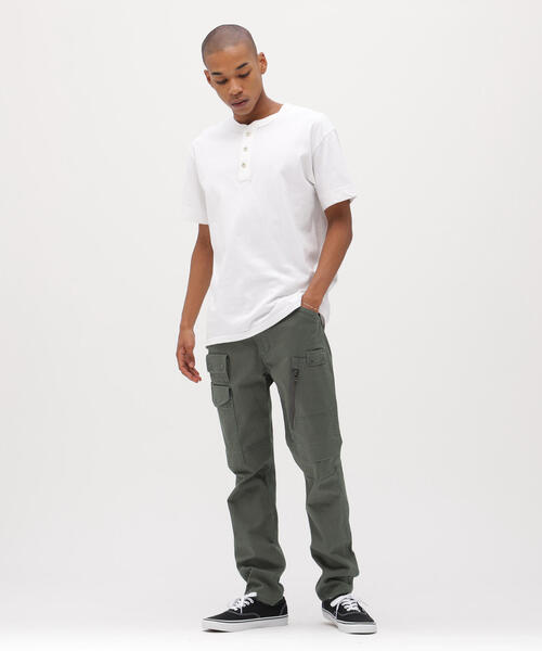 ♡美品♡ ドゥロワー　ヘリンボーンカーゴパンツ　24AW カーキ　定価9.7 STRETCH HERRINGBONE CARGO PANTS / ストレッチ ヘリンボーン カーゴ