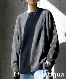 配色ステッチ ニット