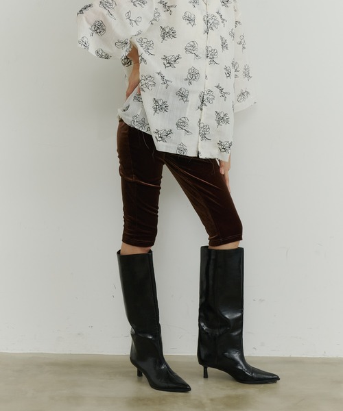 room153（ルームイチゴサン）の「ベロアレギンス（その他パンツ・レディース・ブラック/ブラウン・FREE）」の10枚目の写真