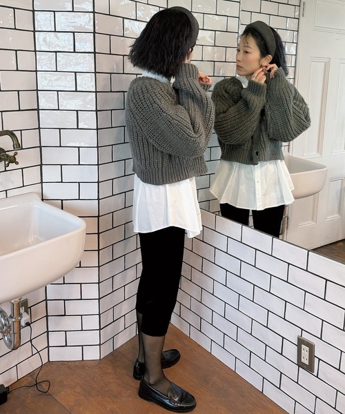 room153（ルームイチゴサン）の「ベロアレギンス（その他パンツ・レディース・ブラック/ブラウン・FREE）」の6枚目の写真