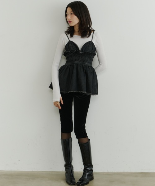 room153（ルームイチゴサン）の「ベロアレギンス（その他パンツ・レディース・ブラック/ブラウン・FREE）」の16枚目の写真