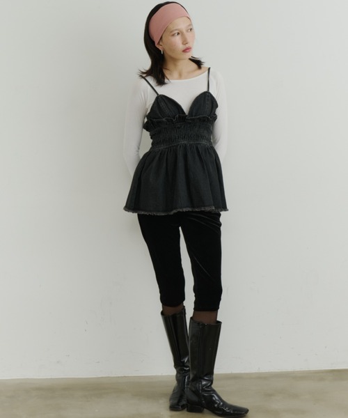 room153（ルームイチゴサン）の「ベロアレギンス（その他パンツ・レディース・ブラック/ブラウン・FREE）」の17枚目の写真