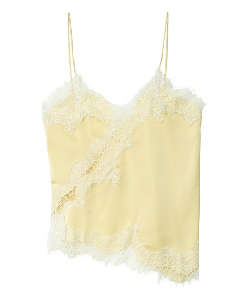 KOBE LETTUCE(コウベレタス)の「サテンレースキャミソール(キャミソール・レディース・アイボリー/ブラック/ブラウン/ホワイト×イエロー/ホワイト×ブラック・M)」の17枚目の写真