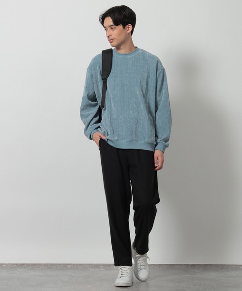 LAKOLE(ラコレ)の「ケーブルモールプルオーバー / 622604(ニット/セーター・メンズ・チャコール/ライトブルー/オフホワイト・MEDIUM/LARGE)」の19枚目の写真