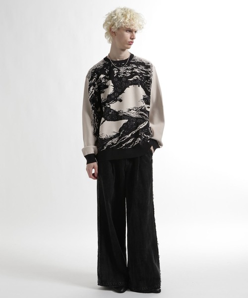 HARE（ハレ）の「BONSAI KNIT(HARE)（ニット/セーター・メンズ・ブラック/ホワイト・FREE）」の5枚目の写真