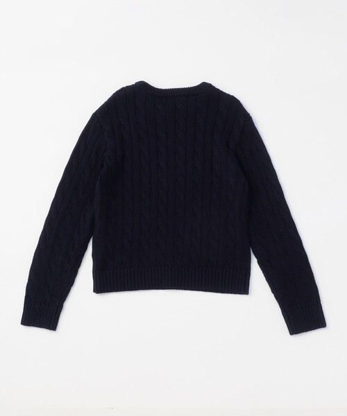 COMME CA ISM(コムサイズム)の「ケーブル編み ニットプルオーバー(ニット/セーター・キッズ・ネイビー/オフホワイト/グリーン/ピンク・130cm/120cm)」の9枚目の写真