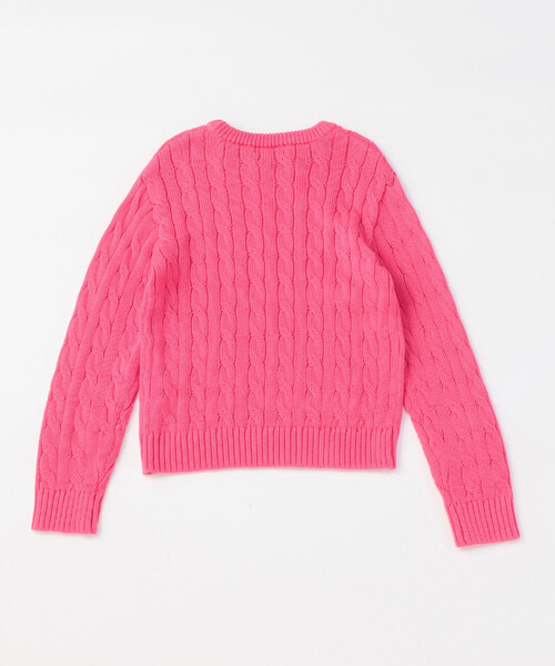 COMME CA ISM(コムサイズム)の「ケーブル編み ニットプルオーバー(ニット/セーター・キッズ・ネイビー/オフホワイト/グリーン/ピンク・130cm/120cm)」の10枚目の写真