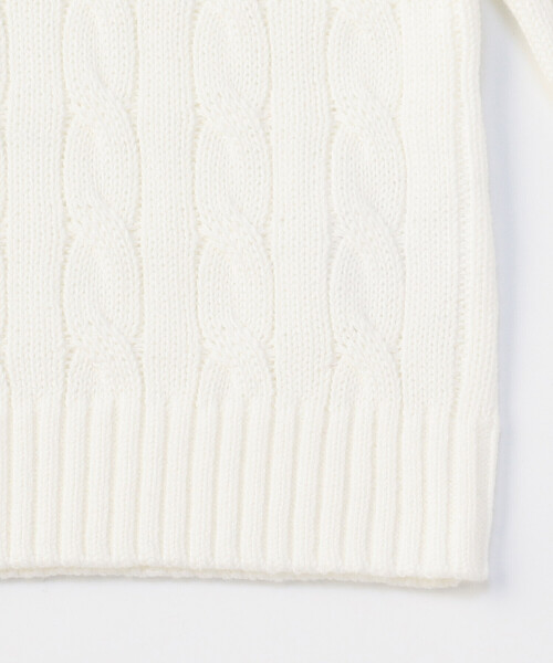 COMME CA ISM(コムサイズム)の「ケーブル編み ニットプルオーバー(ニット/セーター・キッズ・ネイビー/オフホワイト/グリーン/ピンク・130cm/120cm)」の14枚目の写真