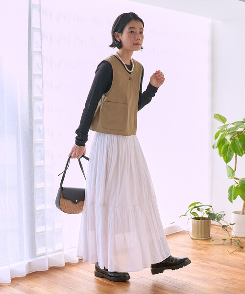 FREAK'S STORE(フリークスストア)の「RED KAP × FREAK'S STORE/レッドキャップ 別注 バックギャザーベスト<セットアップ対応>(ベスト・レディース・ベージュ/ナチュラル/オリーブ/その他2/ネイビー・フリ-)」の11枚目の写真