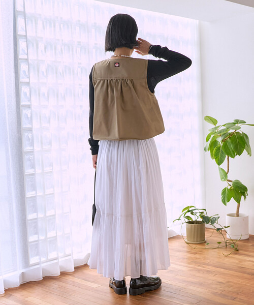 FREAK'S STORE(フリークスストア)の「RED KAP × FREAK'S STORE/レッドキャップ 別注 バックギャザーベスト<セットアップ対応>(ベスト・レディース・ベージュ/ナチュラル/オリーブ/その他2/ネイビー・フリ-)」の12枚目の写真