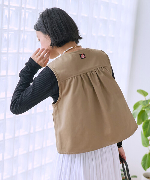FREAK'S STORE(フリークスストア)の「RED KAP × FREAK'S STORE/レッドキャップ 別注 バックギャザーベスト<セットアップ対応>(ベスト・レディース・ベージュ/ナチュラル/オリーブ/その他2/ネイビー・フリ-)」の16枚目の写真