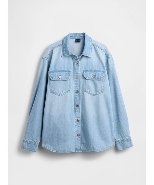 GAP(ギャップ)の「デニム ウエスタン シャケット(シャツ/ブラウス・レディース・ライトインディゴブルー・XS/S/M/L/XXS)」の6枚目の写真