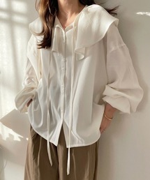 INTER FACTORY | choco - フリルカラーブラウス made in INTER FACTORY(シャツ/ブラウス)