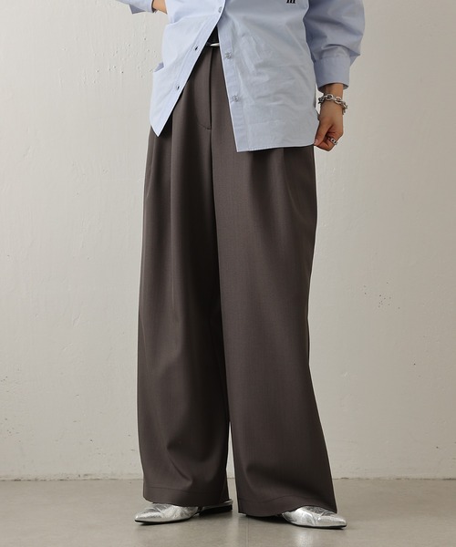 COLONY 2139(コロニートゥーワンスリーナイン)の「美脚2タックワイドパンツ(その他パンツ・レディース・ブラック/グレー/ベージュ・SMALL/MEDIUM)」の12枚目の写真