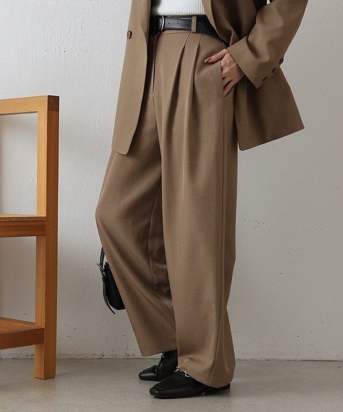 COLONY 2139(コロニートゥーワンスリーナイン)の「美脚2タックワイドパンツ(その他パンツ・レディース・ブラック/グレー/ベージュ・SMALL/MEDIUM)」の21枚目の写真