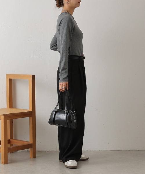 COLONY 2139(コロニートゥーワンスリーナイン)の「美脚2タックワイドパンツ(その他パンツ・レディース・ブラック/グレー/ベージュ・SMALL/MEDIUM)」の9枚目の写真